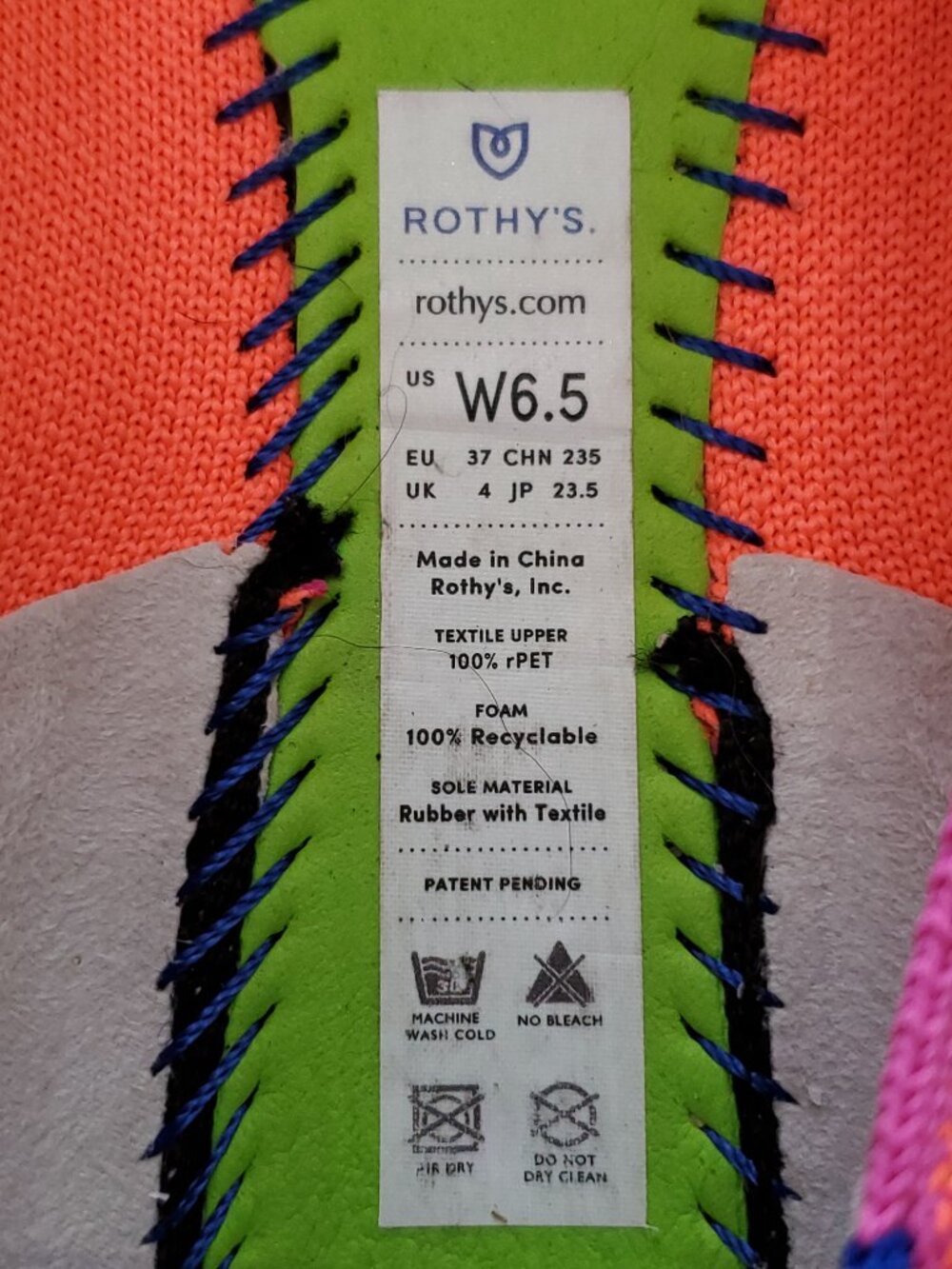 Rothy’s The Flat Tropical Pink Limited Edition Women’s Slip On Flats Size 6.5 - Picture 13 of 13